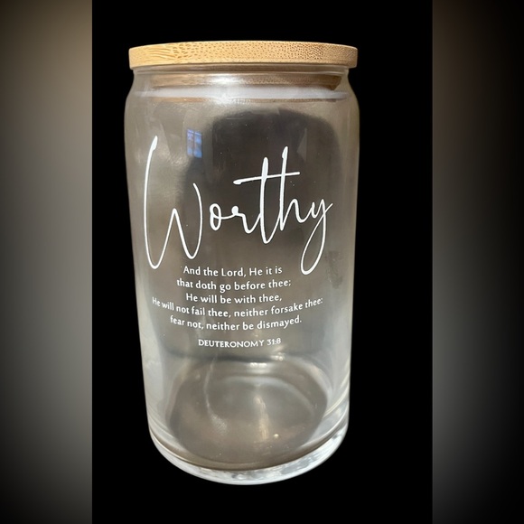 Bible Verse Glass drinking jars (Qty 1) - Picture 5 of 8